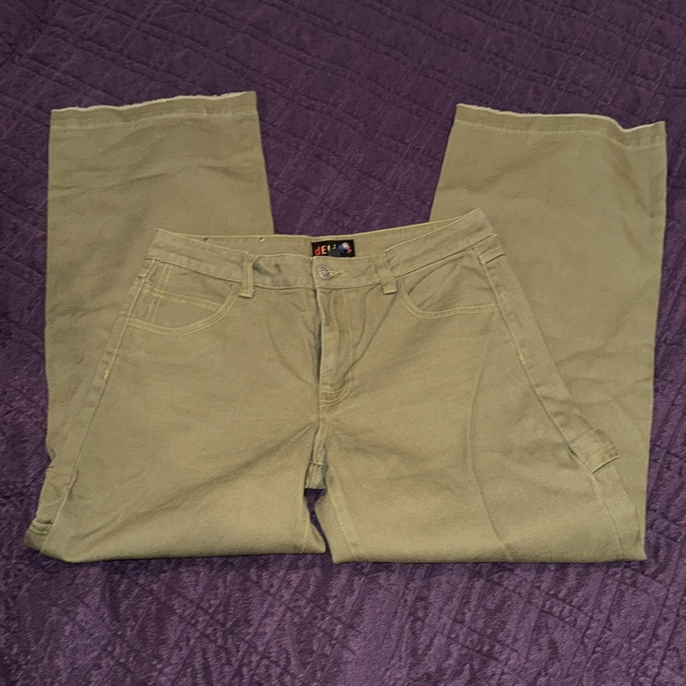 Delia’s Olive Misunderstood Twill Carpenter Pants